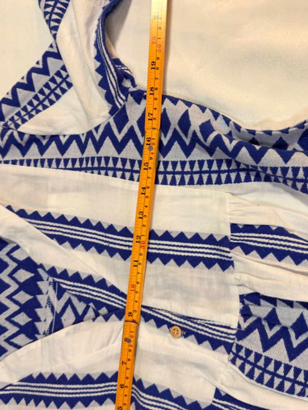 I.M.A Luxury Collection Blue White Cotton Tiered Dress XS Made in Greece - Picture 5 of 6